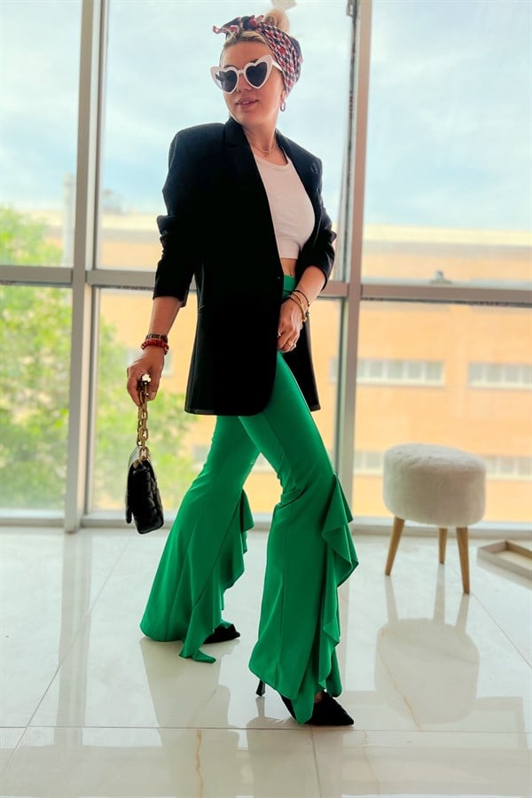 Flamenco Yeşil Squba Pantolon