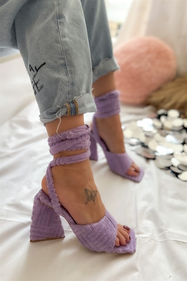 Miami Lilac Heeled Slippers