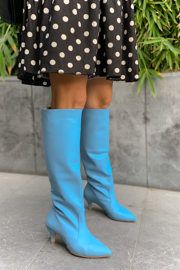 Supremm Baby Blue Leather Boots