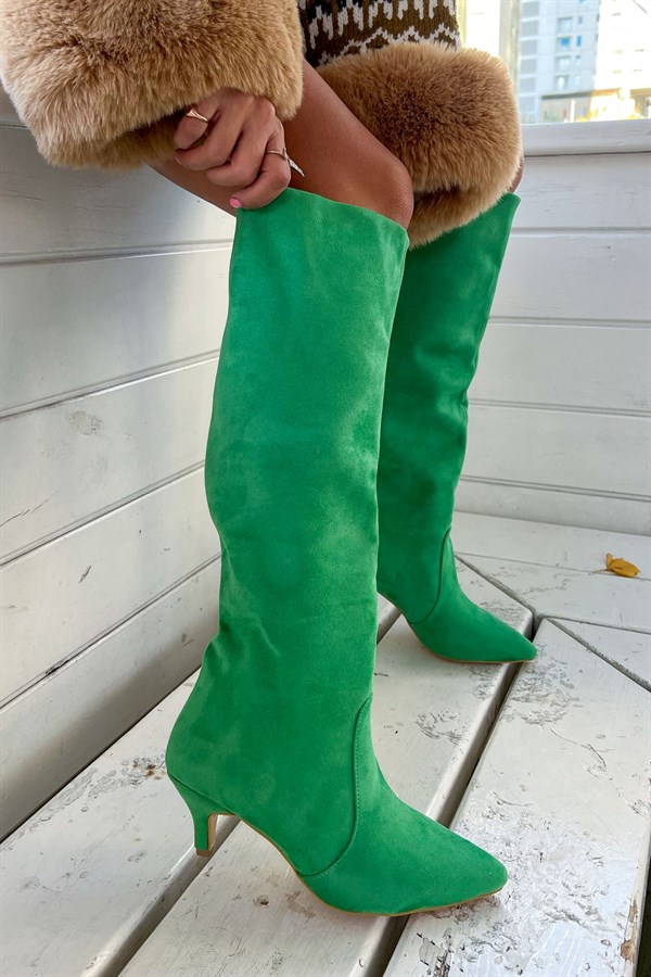 Supreme Green Suede Boots