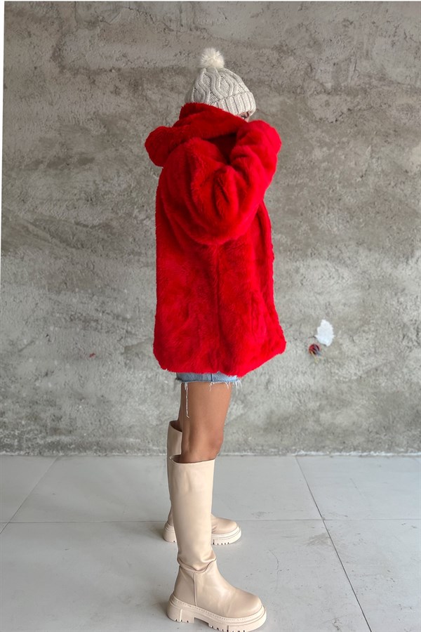 Soho Red Plush Coats